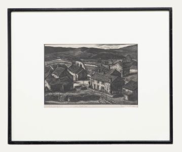 Frank Taylor - Framed Mid 20th Century Woodcut, Conistone, Wharfedale