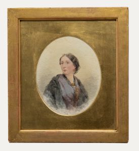 George Gordon - c.1869 Watercolour, Mrs Anna Gordon nee Stephen