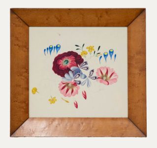 Framed 19th Century Watercolour - Flora