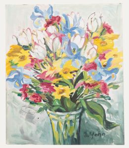 D. Hahn - 20th Century Oil, Still Life of Mixed Flowers
