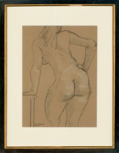 Sydney H. Shepherd (1909-1993) - Framed Charcoal Drawing, Female Figure Study