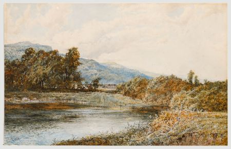 Arthur Suker (1857-1940) - 1878 Watercolour, A River's Bend