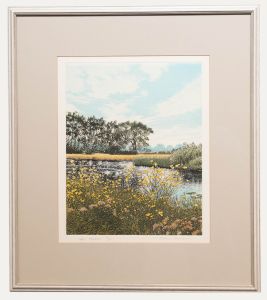 Graham Gerdan - 20th Century Etching, Water Meadow