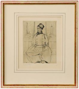 William van den Berg (1886-1970) - Early 20th Century Etching, The Dutchman