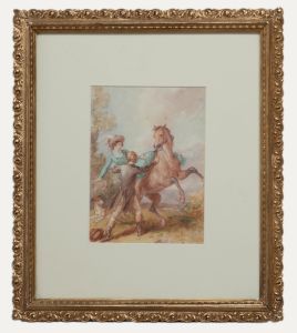 Attrib. John Massey Wright RWS (1777-1866) - Watercolour, Thrown from the Horse
