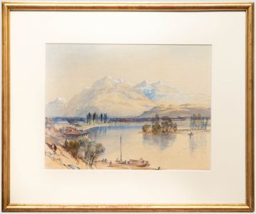 19th Century Watercolour - Italian Lake Scene