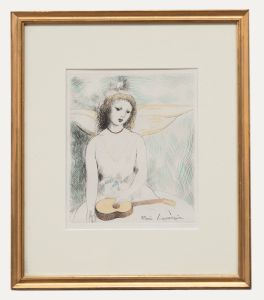 Marie Laurencin (1883-1956) - Framed Early 20th Century Etching, Girl & Ukulele