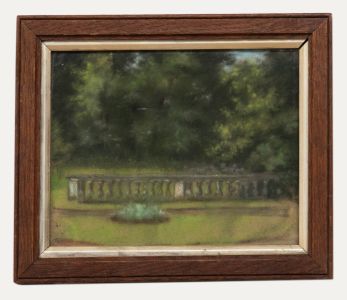 Early 20th Century Pastel - A Formal Garden