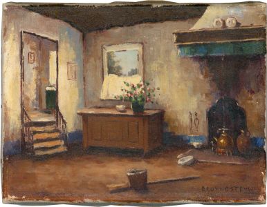 Nicolaas Bruynesteyn (1893-1950) - Early 20th Century Oil, Dutch Interior Study