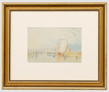 Framed Late 19th Century Watercolour - Calm on the Seine