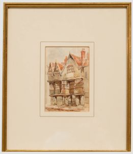 Ernest Parkman (1856-1921) - Framed Watercolour, Old Houses Lewins Mead