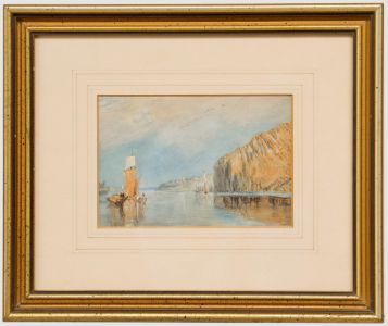 Framed Mid 19th Century Watercolour - On the Seine