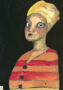 Ben Carrivick - Contemporary Oil, The Striped Jumper