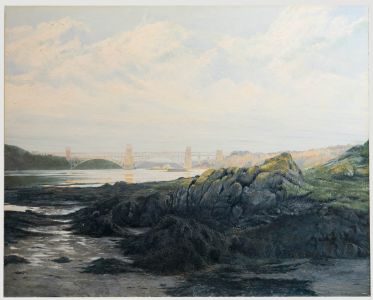 Gwyn Hughes (b.1953) - 20th Century Oil, Britannia Bridge