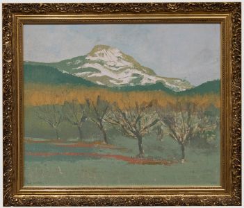 Seiriol Davies - Framed 20th Century Oil, Mount Sainte-Victoire