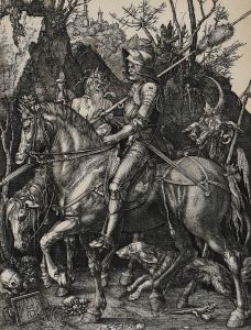 After Albrecht Durer  - 19th Century Engraving, Knight, Death and the Devil