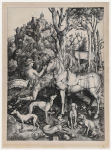 After Albrecht Dürer - Late 19th Century Engraving, Saint Eustace
