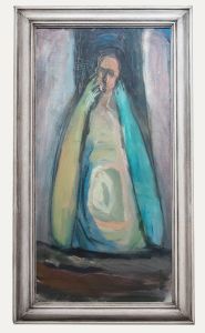 Margaret Hunter (b.1948) - Framed Contemporary Oil, Separate Beings- Male