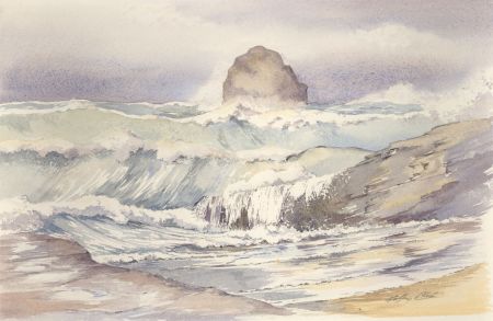Geoffrey Plant (1939-2000) - 20th Century Watercolour, Rough Seas