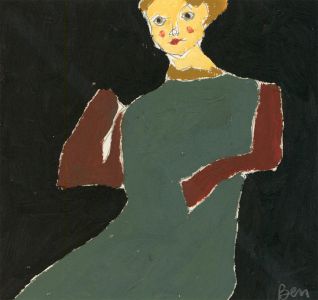 Ben Carrivick - Contemporary Oil, Seated Lady in Green