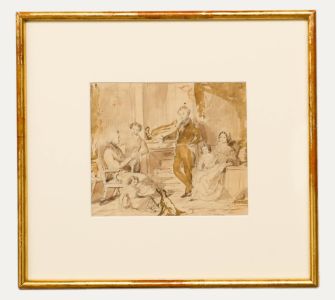 Samuel West (1810-1867) - 1848 Watercolour, The Deane Family