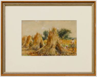 Robert William Arthur Rouse (1867-1951) - Watercolour, Hay Harvest