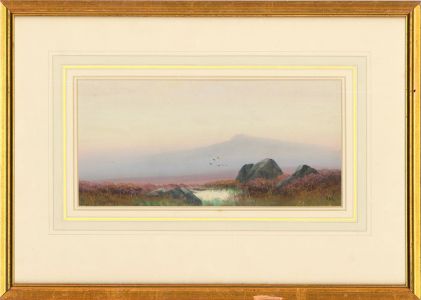 Reginald Daniel Sherrin (1891-1971) - Framed Gouache, Yes Tor Dartmoor