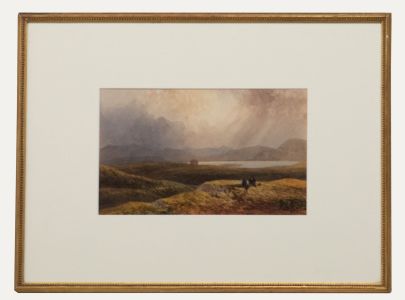 Framed 19th Century Watercolour - Castle at Loch Etive, Argyllshire
