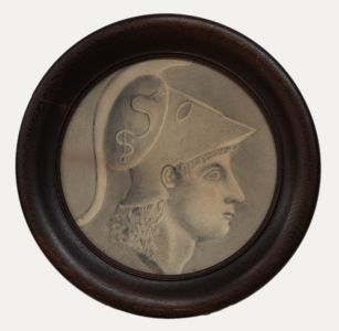 Sarah Elizabeth Troone  - c.1900 Charcoal Drawing, Minerva