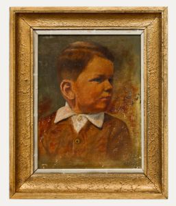 Framed Mid 20th Century Oil - Portrait of a Boy