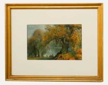 Frederick Mercer (1875-1937) - Framed Watercolour, The Pool in the Park