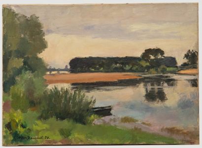 Georges Pacouil (1903-1996) - 1950 Oil, Lake at Treves
