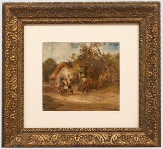 William Manners (1860-1930) - Framed Oil, The Village Water Pump