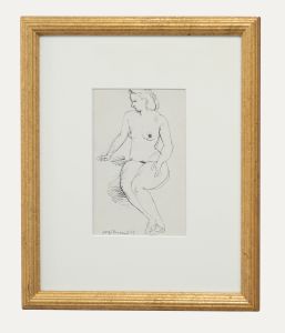 Georges Pacouil (1903-1996) - 1945 India Ink, Simple Nude