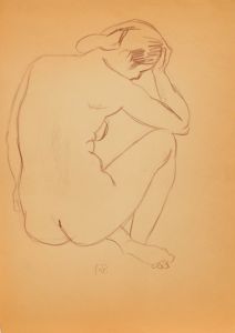 Georges Pacouil (1903-1996) - Mid 20th Century Pastel, Curves of the Body