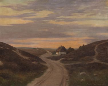 Carl Sorensen - Scandinavian School 20th Century Oil, The Road to the Sea