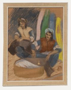 Sue Southby - Framed Mid 20th Century Pastel, Kurdish Tailors