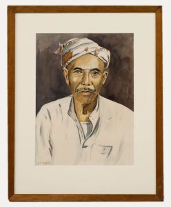 Abu Bakar Ibrahim (1925-1977) - Mid 20th Century Watercolour, Portrait of a Man