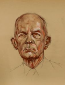 E.P. Clapholt - Mid 20th Century Pastel, Bust of a Man