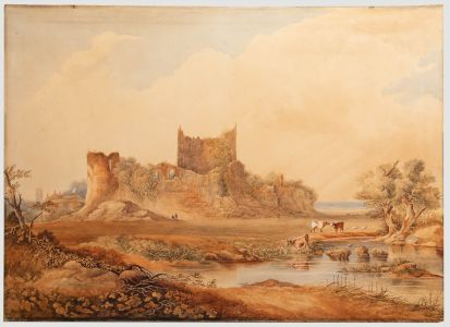 British School 19th Century Watercolour - View of a Ruined Castle