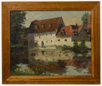 W. W. Hopkin - Framed Mid 20th Century Oil, The Friary, Aylesford, Kent