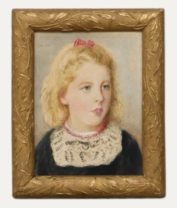 E. Taylor - Framed Late 19th Century Watercolour, Child with Coral Necklace