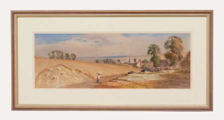 Late 19th Century Watercolour - Wheat Harvest