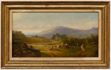Enrico Altrui - Framed Late 19th Century Oil, Tree Felling