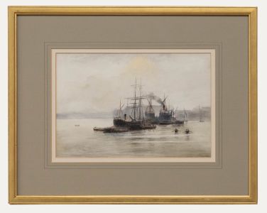 Follower of William Lionel Wyllie (1851-1931) - Framed Watercolour, Thames