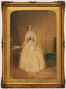 R. Easton - 19th Century Watercolour, Portrait of Charlotte Mary Butler