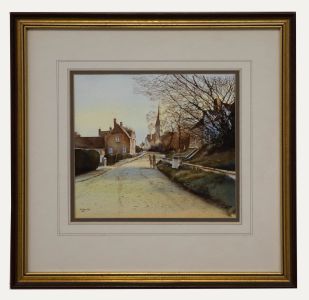 Richard Bolton (b.1950) - Framed 20th Century Watercolour, Church Road