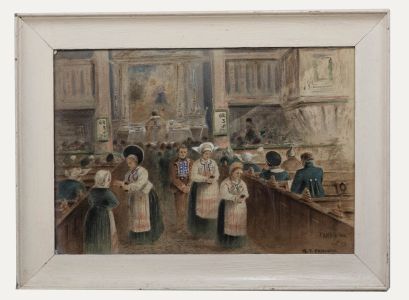 Robert Taylor Pritchett (1828-1907) - 1875 Watercolour, Fana Kirke Church
