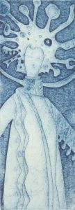 Patricia Johnstone (1944-2023) - Contemporary Engraving, Blue Being