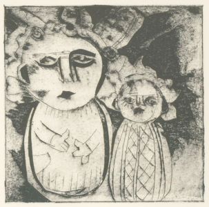 Patricia Johnstone (1944-2023) - Contemporary Etching, Siblings